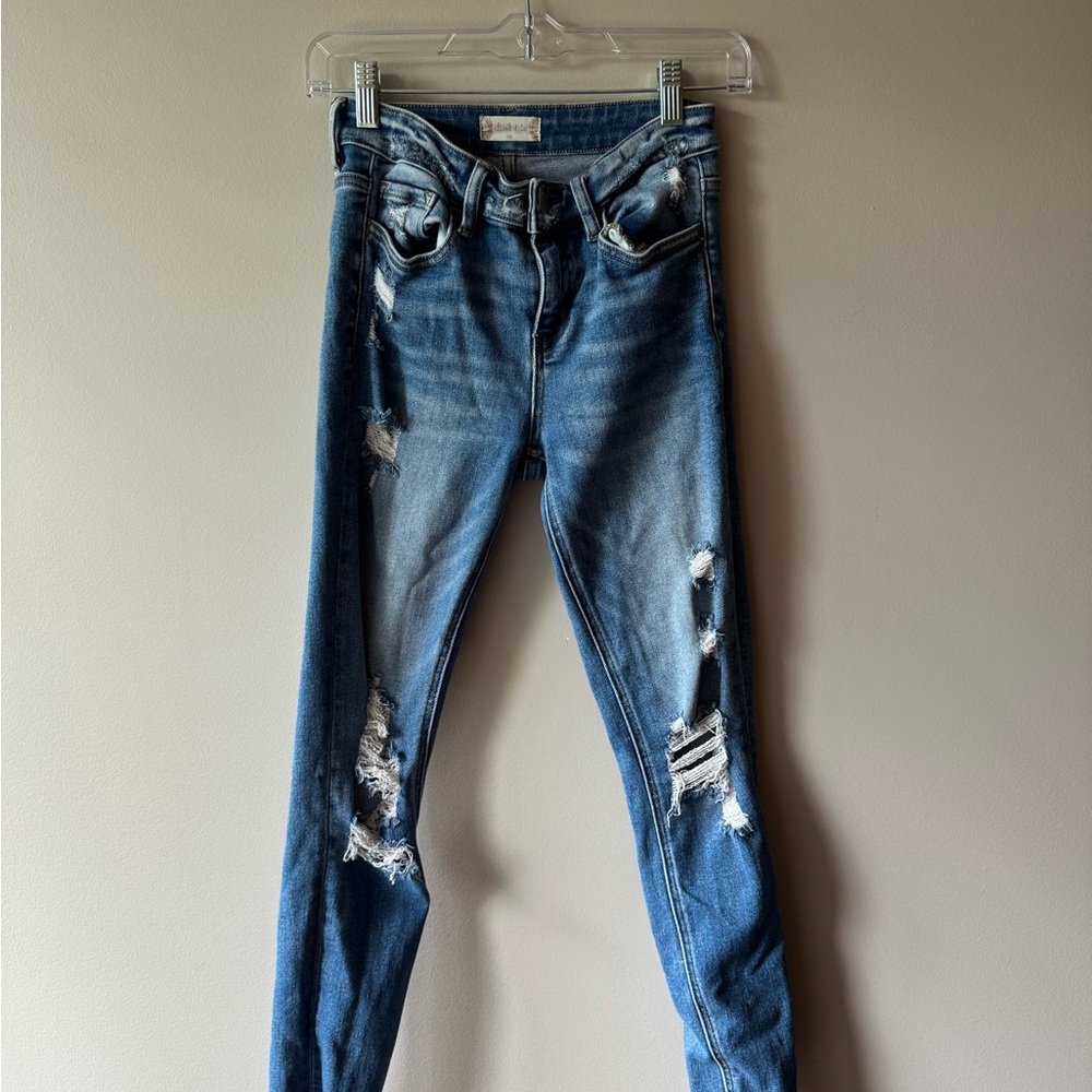 Altar'd State Blue Distressed Skinny Jeans